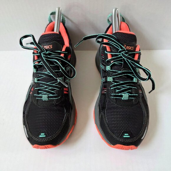 Asics Gel Venture 5 Sneakers Womens 6.5 Black Blue Orange Trail Running Shoes - Picture 4 of 12